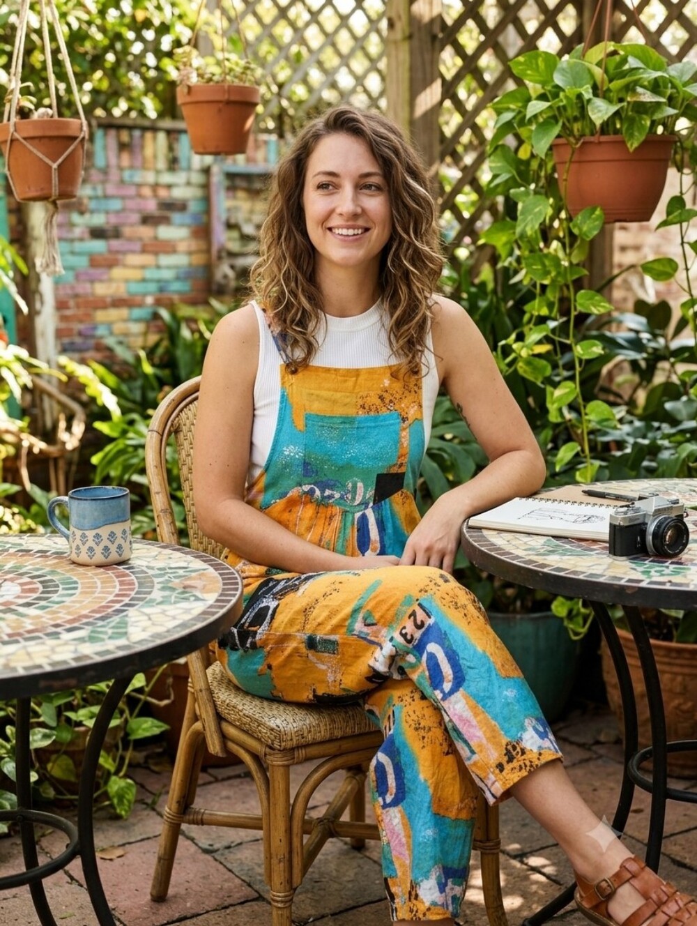 Boho Cotton Blend Jumpsuit